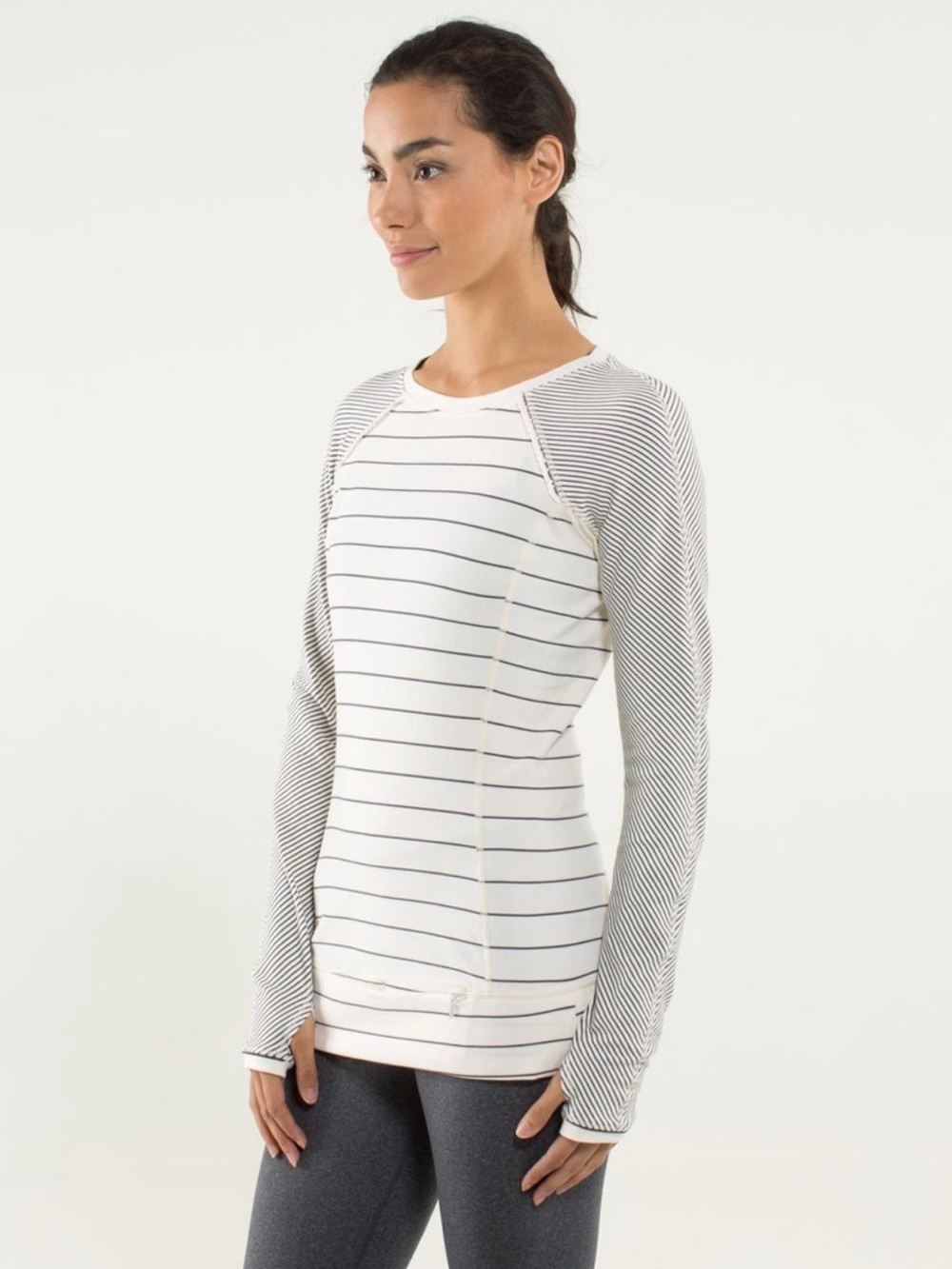 Lululemon Full Tilt Long Sleeve Slalom Stripe Angel Wing